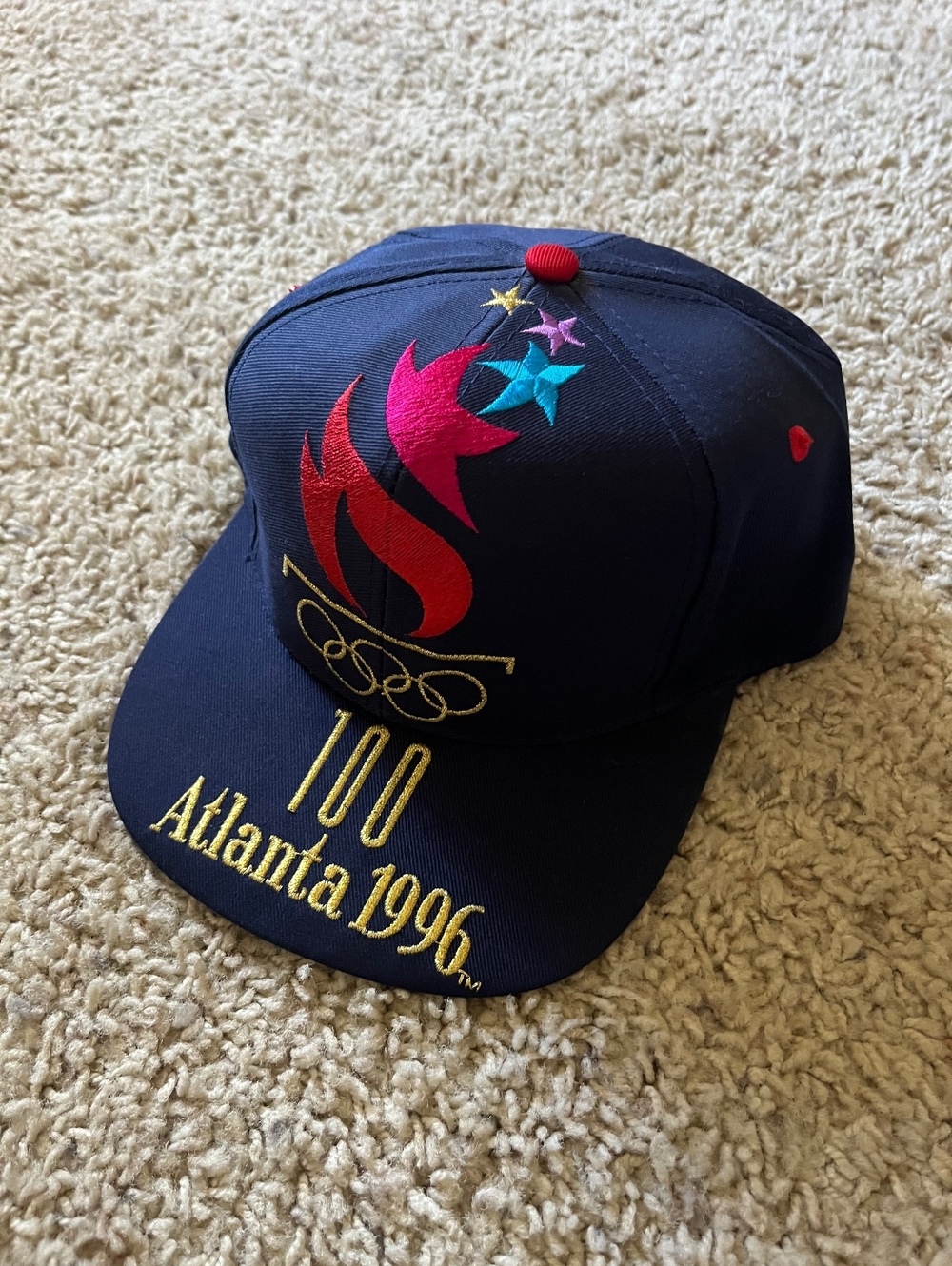 Logo 7 VTG 1996 Summer Olympics Atlanta Navy SnapBack Hat
